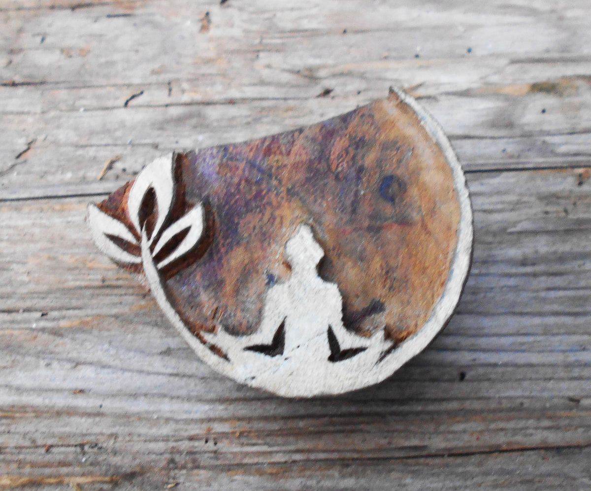 Holzdruckstempel, Stoffdruckstempel, Textilstempel, Motivstempel, Buddha