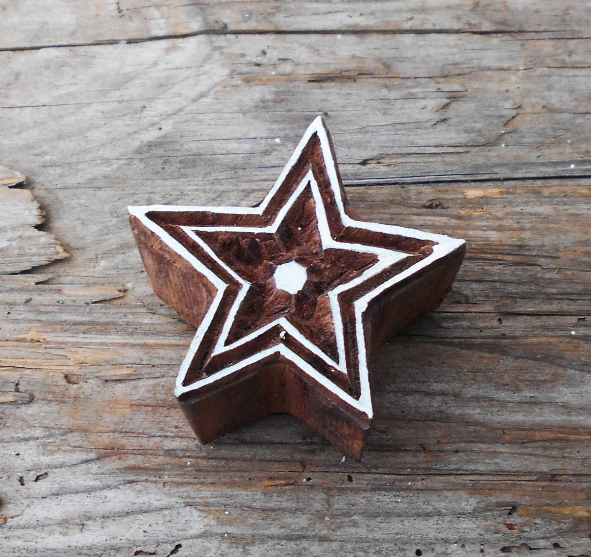 Druckstempel, Holzdruckstempel, Textilstempel, Motivstempel, Stern