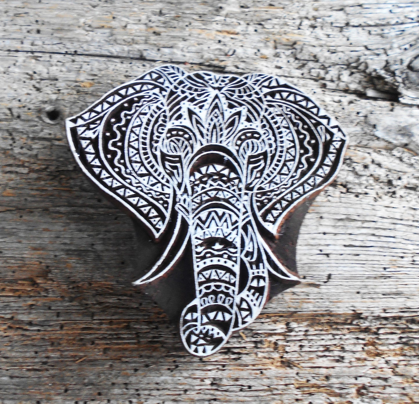 Tierstempel, Stoffdruckstempel, Holzdruckstempel, Blaudruckstempel, Elefant