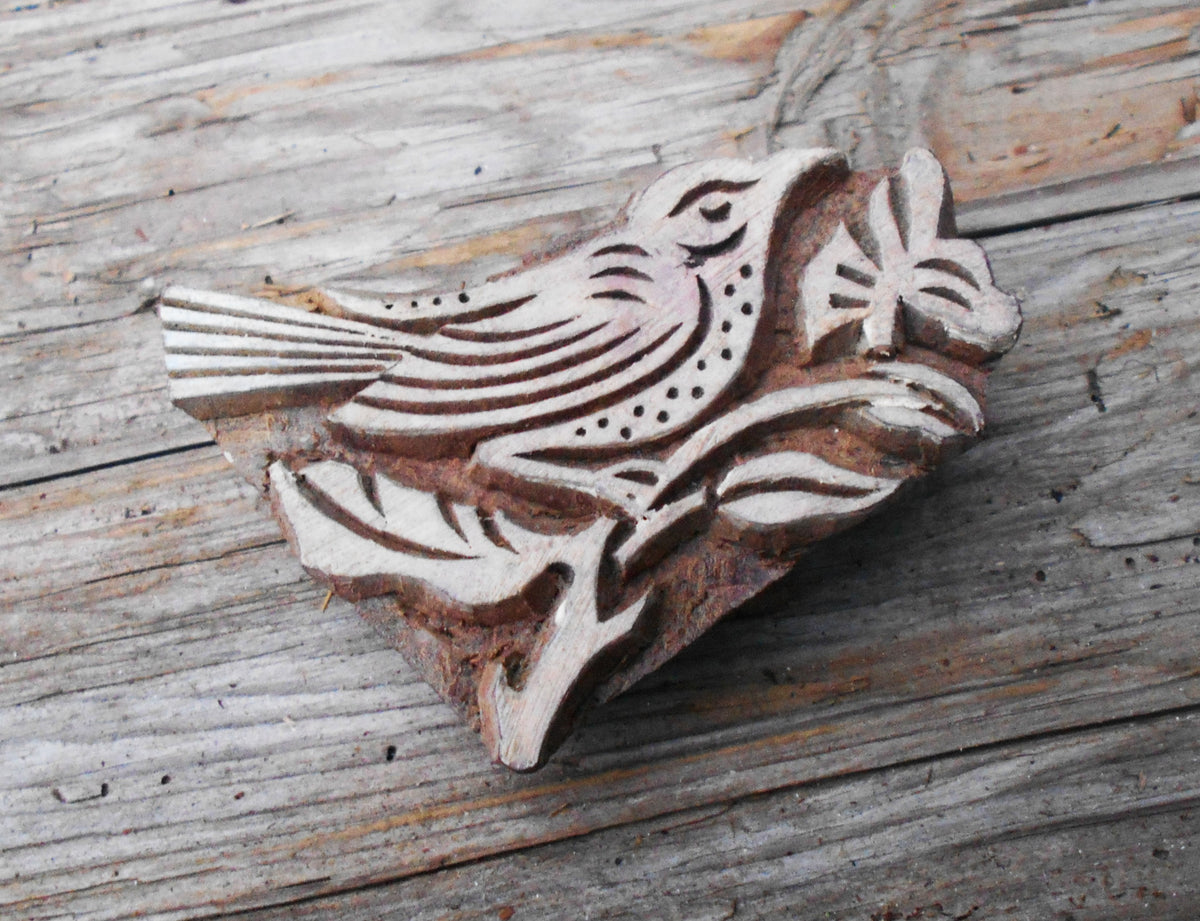 Tierstempel, Stoffdruckstempel, Holzdruckstempel, Blaudruckstempel, Vogel