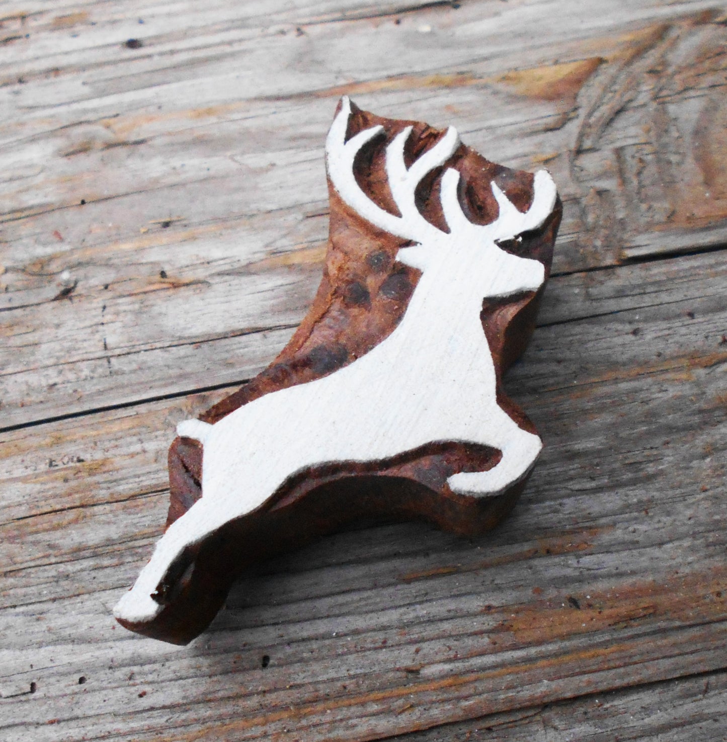 Tierstempel, Stoffdruckstempel, Holzdruckstempel, Hirsch