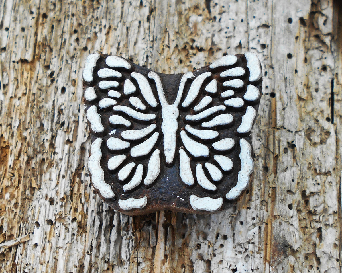 Tierstempel, Stoffdruckstempel, Holzdruckstempel, Blaudruckstempel, Schmetterling