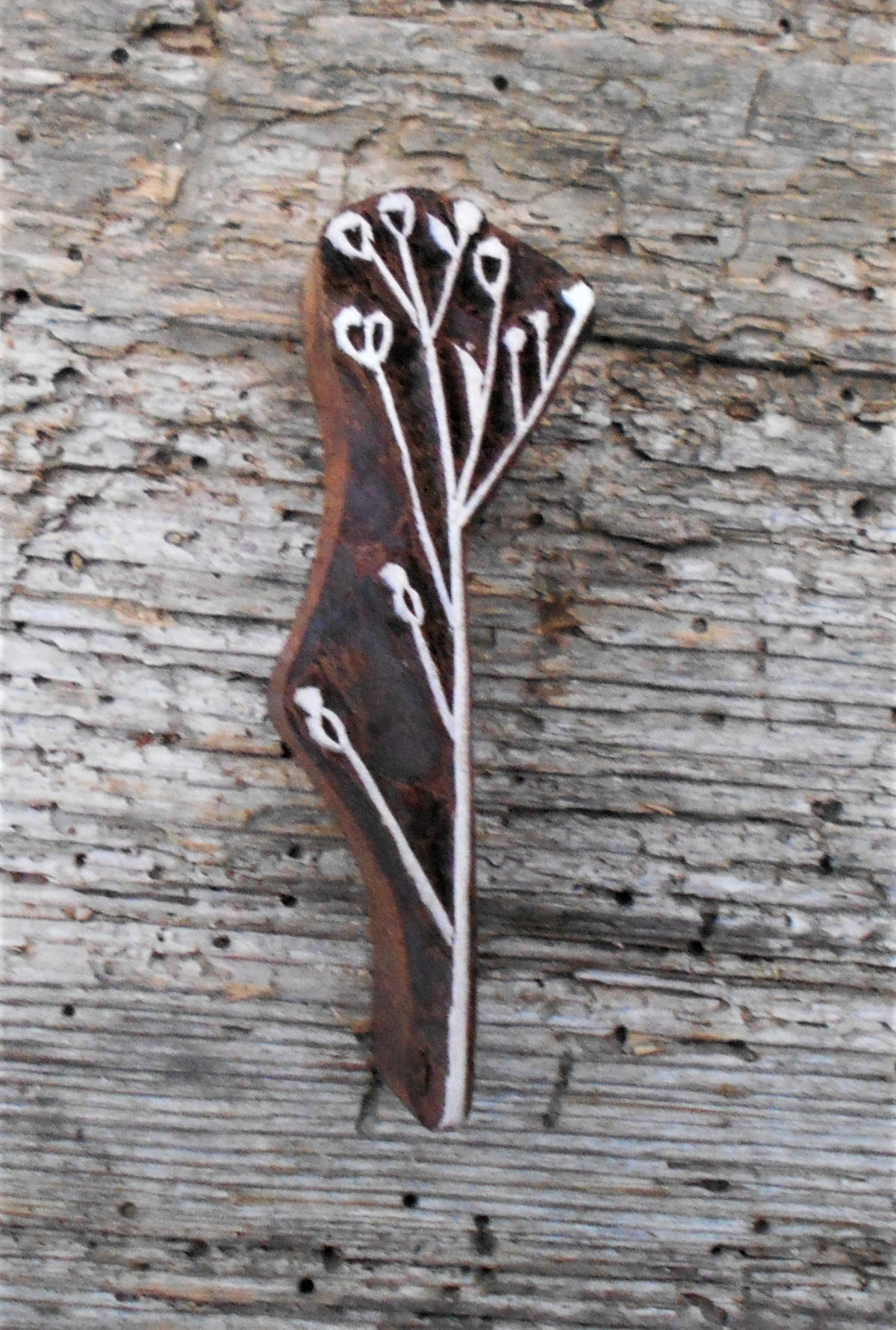 Stoffdruckstempel, Holzdruckstempel, Motivstempel, Blaudruckstempel, Gras
