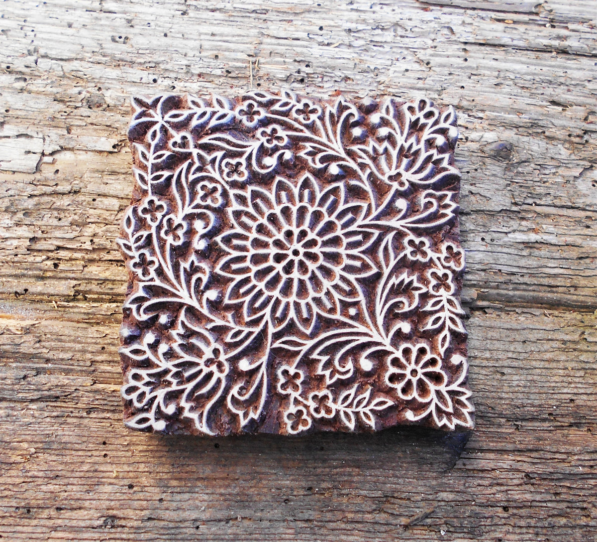 Stoffdruckstempel, Holzdruckstempel, Textilstempel, Blaudruckstempel