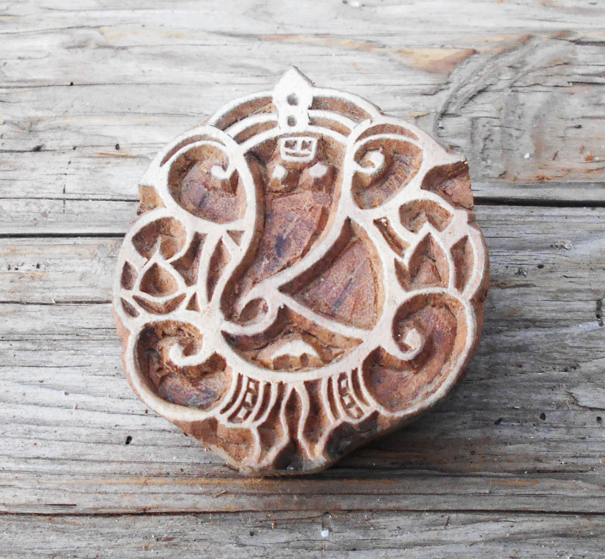 Textilstempel, Stoffdruckstempel, Holzdruckstempel, Druckstempel, Ganesha