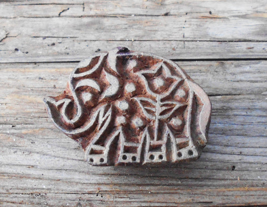 Tierstempel, Stoffdruckstempel, Holzdruckstempel, Textilstempel, Elefant