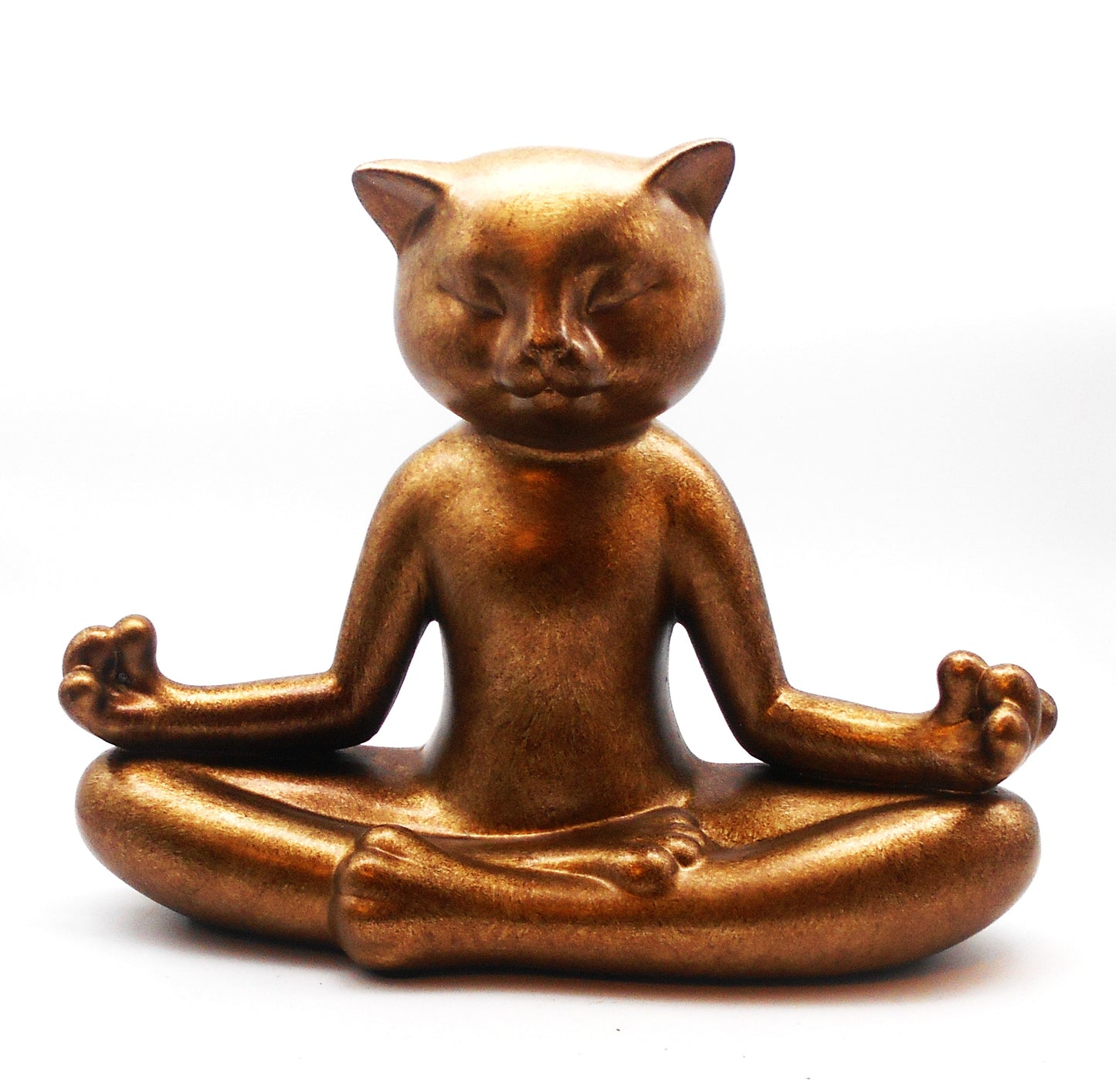 Yoga-Katze, meditierend, Keramik, groß