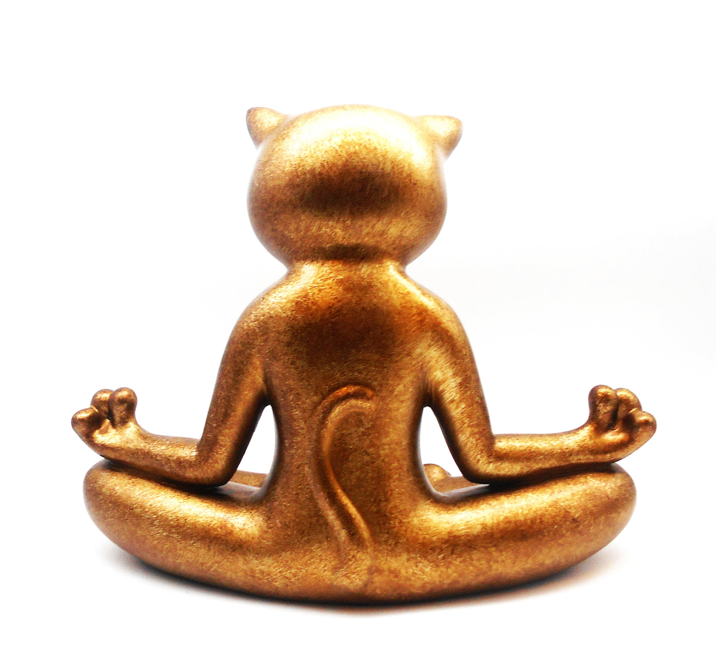 Yoga-Katze, meditierend, Keramik, groß
