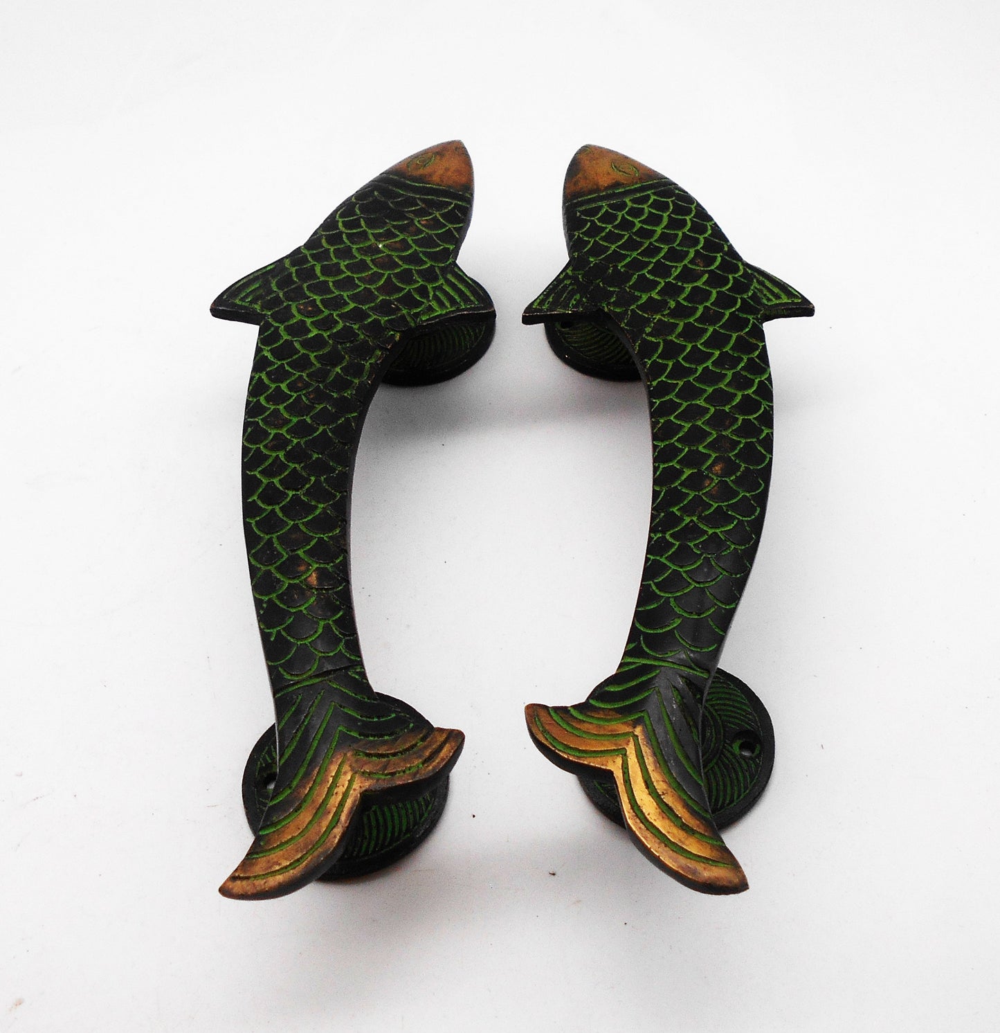 Fisch-Griffe, Messing, Schubladengriffe, Ladengriffe, Kastengriffe, Messing