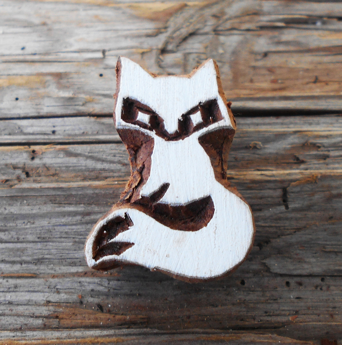 Stoffdruckstempel, Holzdruckstempel, Motivstempel, Blaudruckstempel, Textildruck, Fuchs