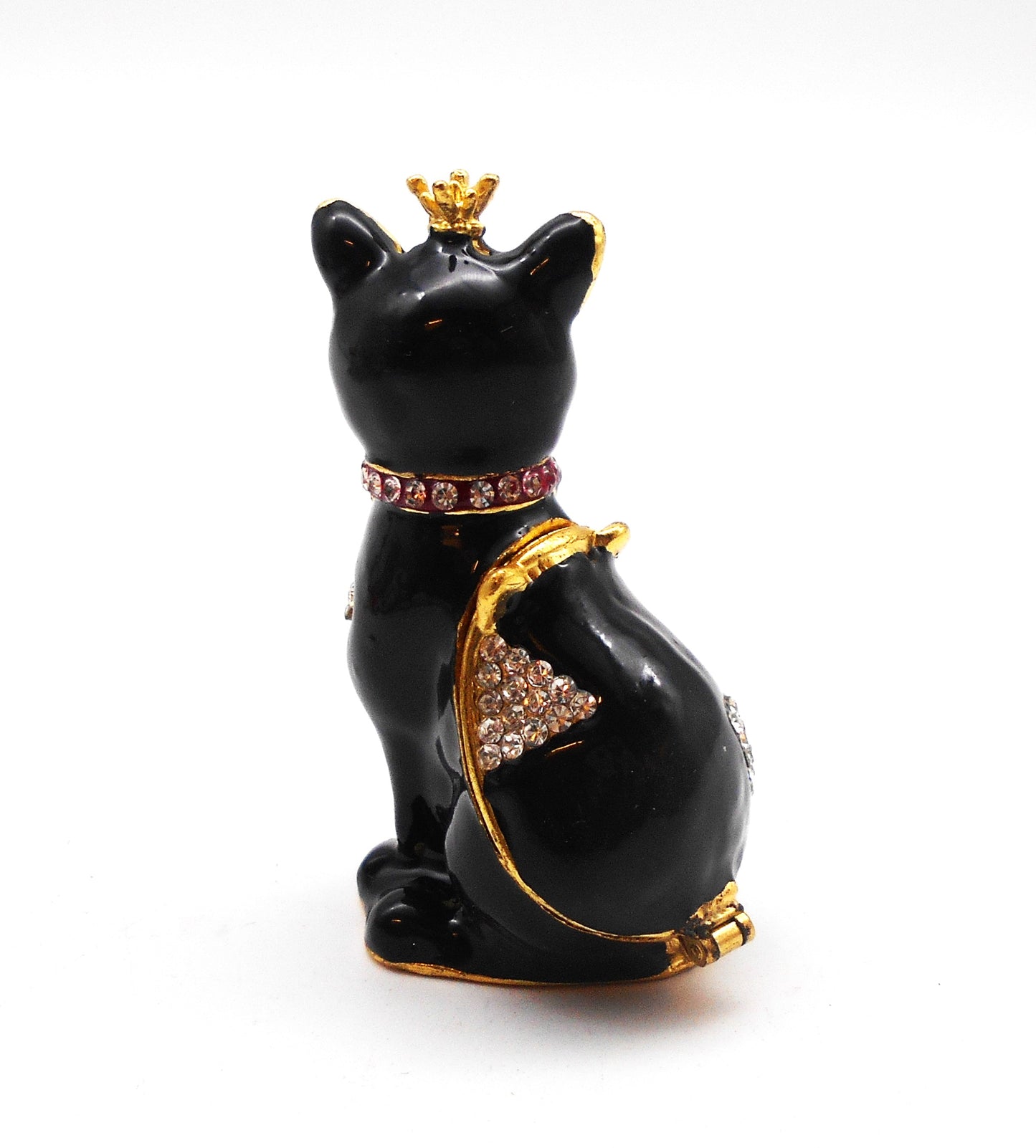 Aufbewahrungsdose Fabergé Katze, schwarz