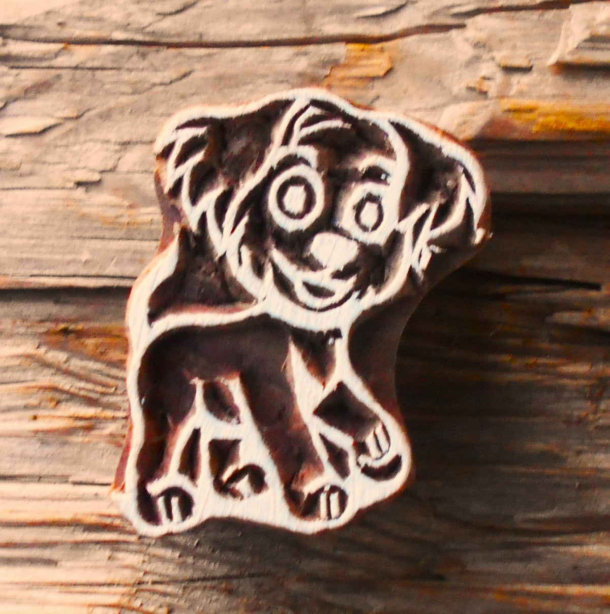 Tierstempel, Stoffdruckstempel, Holzdruckstempel, Blaudruckstempel, Hund