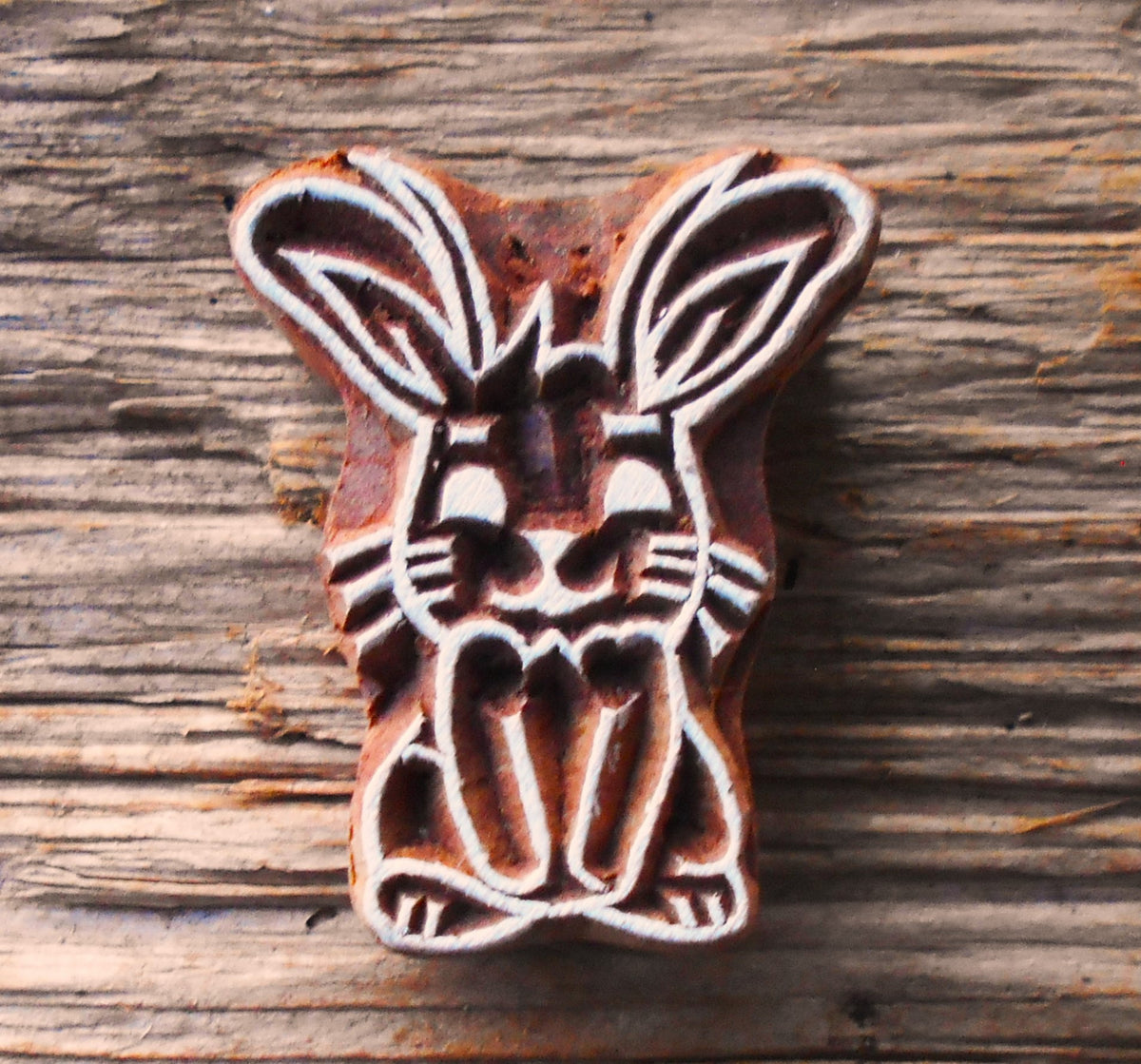 Tierstempel, Stoffdruckstempel, Holzdruckstempel, Blaudruckstempel, Hase