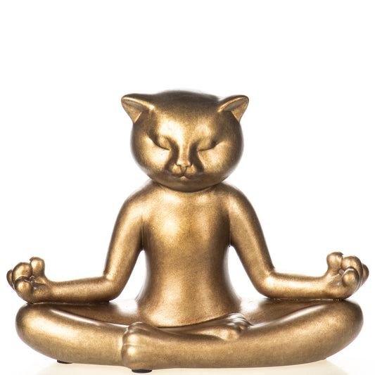 Katze, Keramik, Meditation