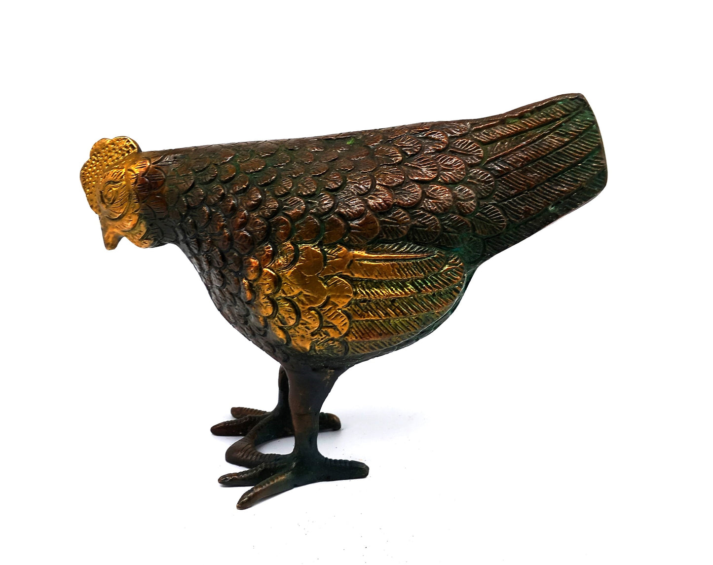 Messing-Figur Henne