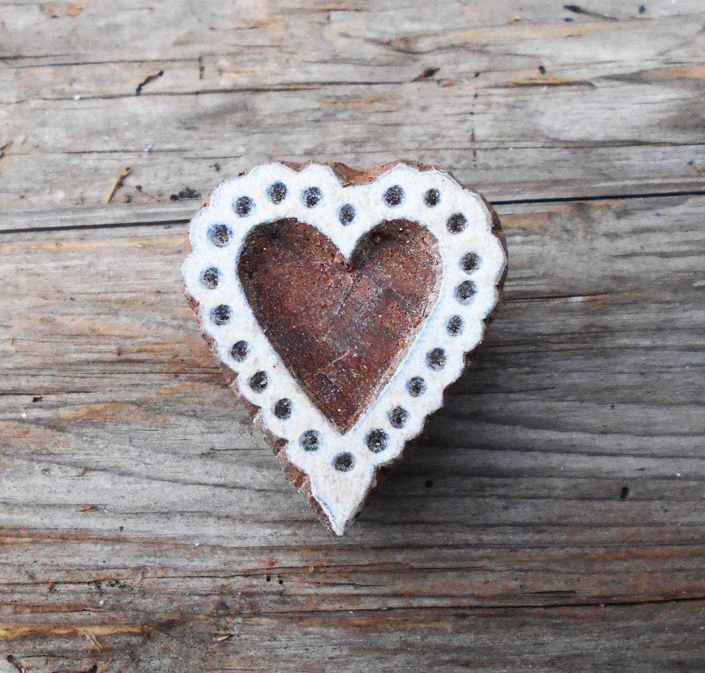 Motivstempel, Stoffdruckstempel, Holzdruckstempel, Textilstempel, Herz