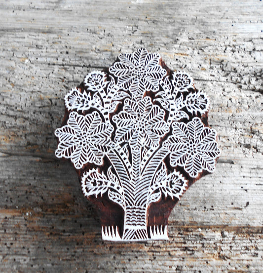 Stoffdruckstempel, Holzdruckstempel, Motivstempel, Blaudruckstempel, Botanik