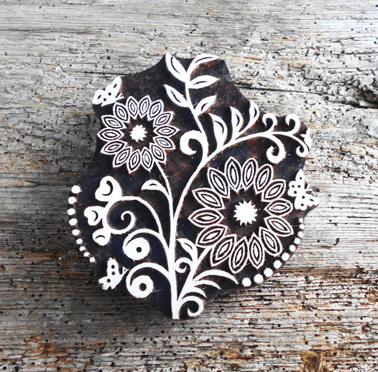 Stoffdruckstempel, Holzdruckstempel, Motivstempel, Blaudruckstempel, Botanik