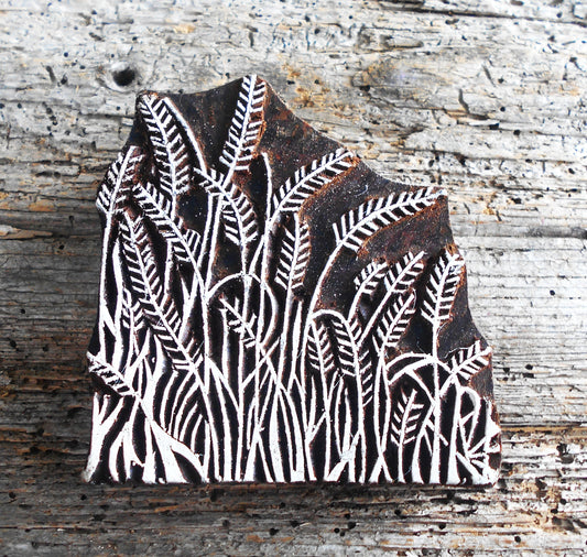 Stoffdruckstempel, Holzdruckstempel, Motivstempel, Blaudruckstempel, Botanik
