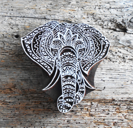 Tierstempel, Stoffdruckstempel, Holzdruckstempel, Blaudruckstempel, Elefant