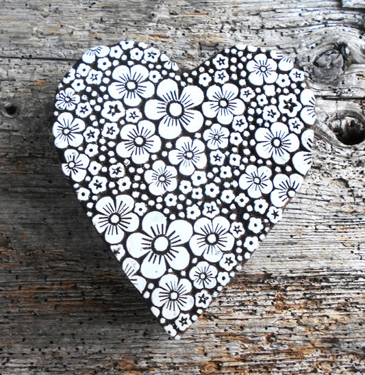 Stoffdruckstempel, Holzdruckstempel, Motivstempel, Blaudruckstempel, Textildruck, Herzen