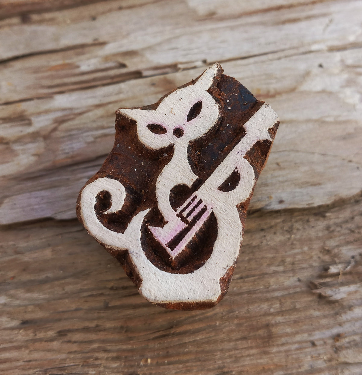 Tierstempel, Stoffdruckstempel, Holzdruckstempel, Katze