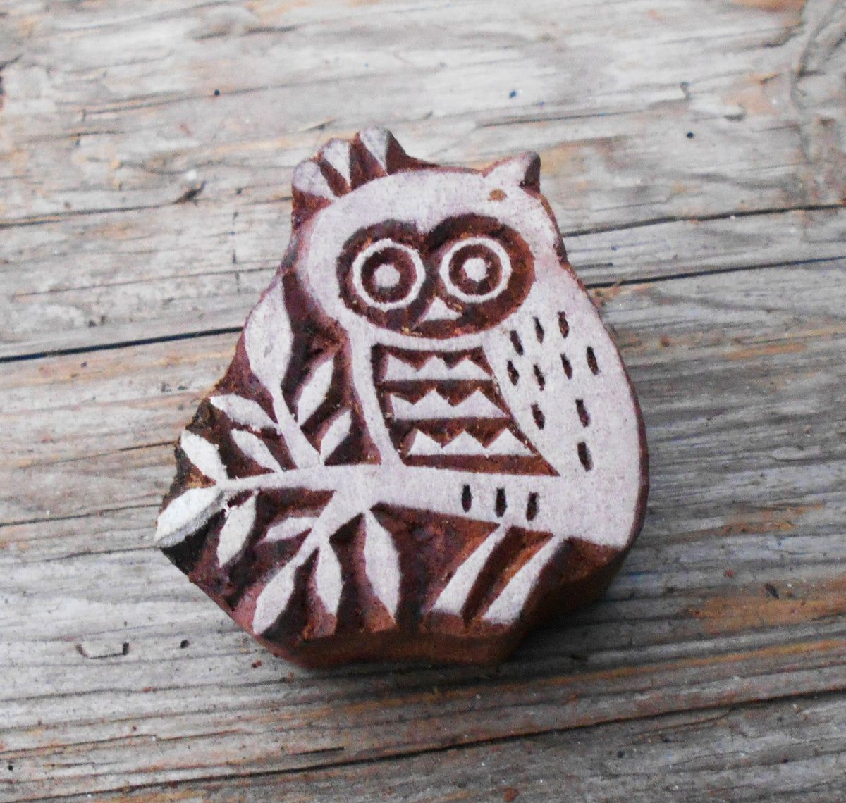 Tierstempel, Stoffdruckstempel, Holzdruckstempel, Blaudruckstempel, Eule