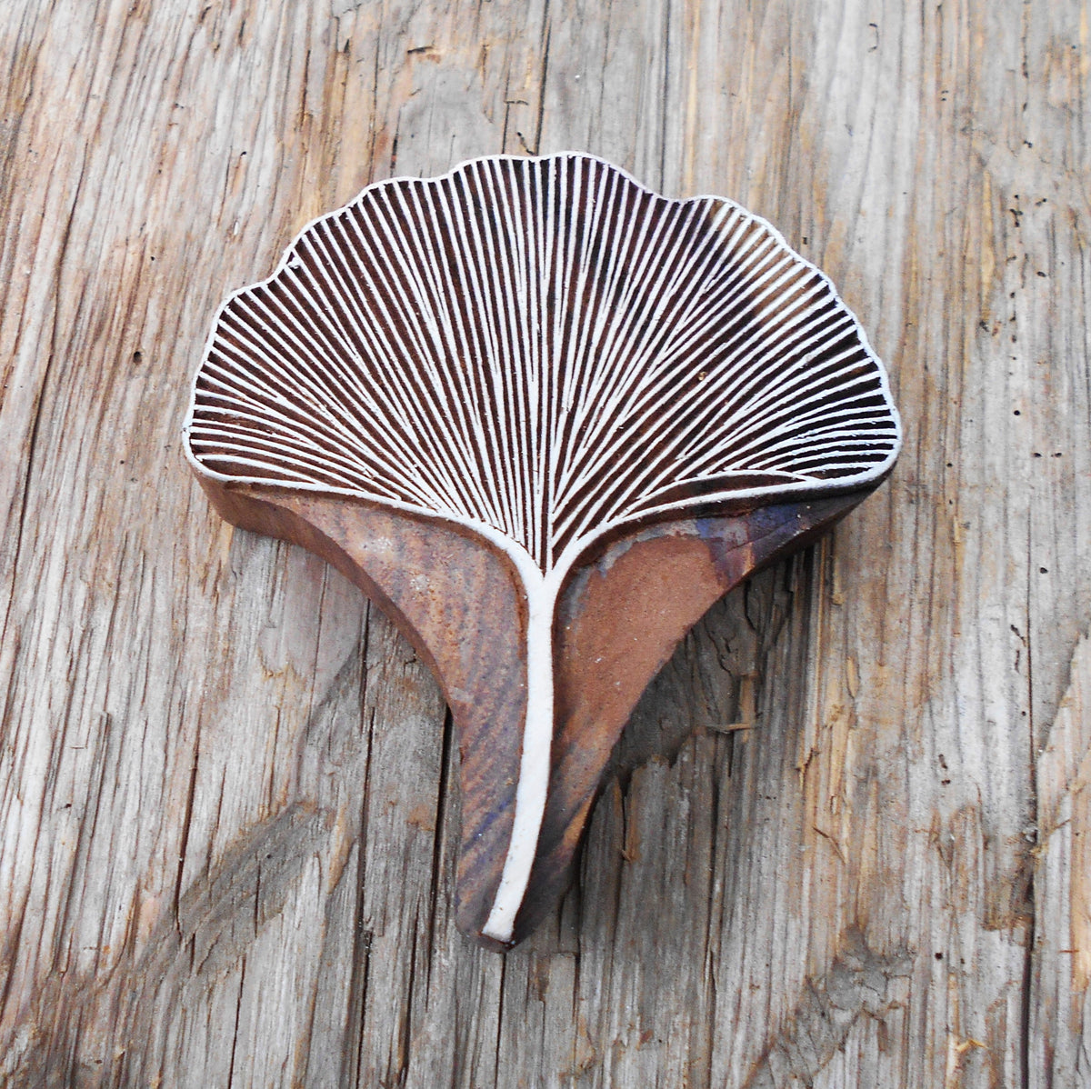 Stoffdruckstempel, Holzdruckstempel, Motivstempel, Blaudruckstempel, Ginko