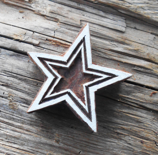 Druckstempel, Holzdruckstempel, Motivstempel, Blaudruckstempel, Stoffdruckstempel-Stern