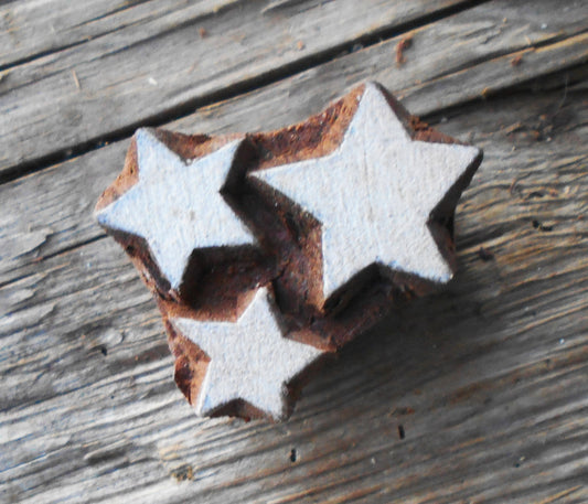 Druckstempel, Holzdruckstempel, Motivstempel, Blaudruckstempel, Stoffdruckstempel-Sterne