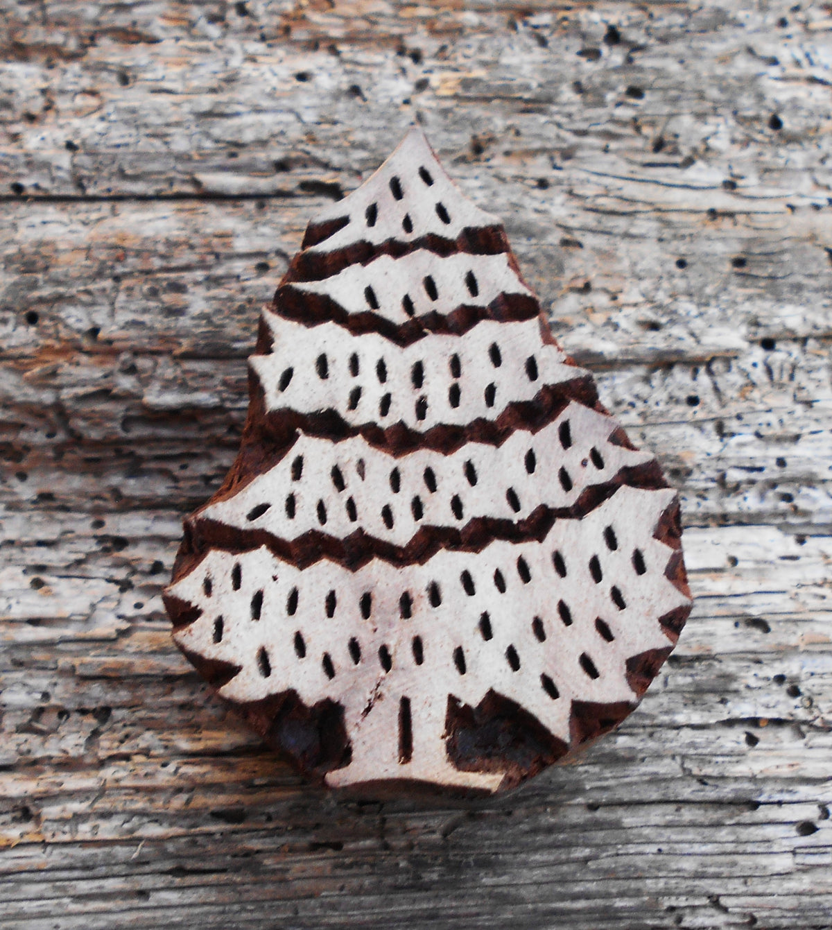 Stoffdruckstempel, Holzdruckstempel, Motivstempel, Blaudruckstempel, Baum
