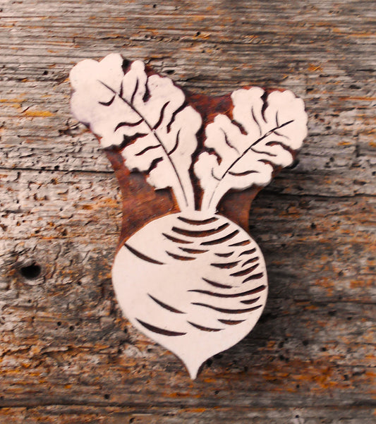 Stoffdruck Stempel, Holzdruckstempel, Motivstempel, Blaudruckstempel, Textildruck, Rote Beete, Rübe
