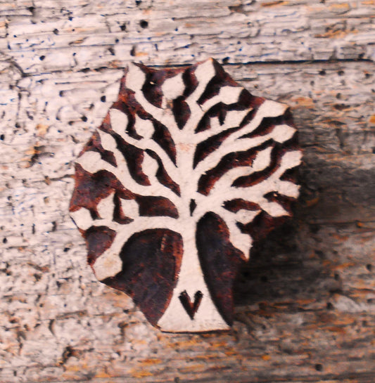 Stoffdruckstempel, Holzdruckstempel, Motivstempel, Blaudruckstempel, Textildruck, Baum