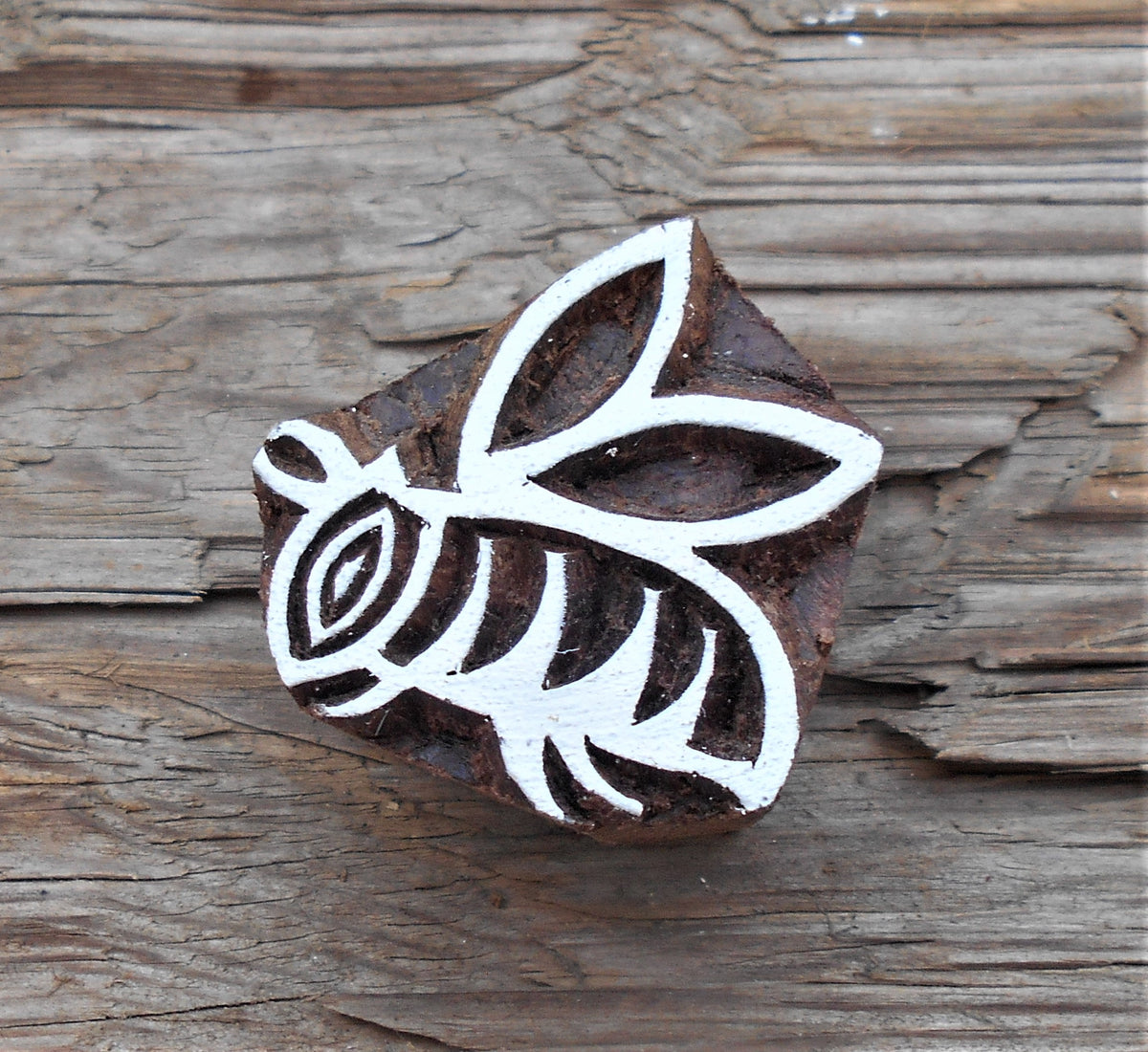 Tierstempel, Stoffdruckstempel, Holzdruckstempel, Wespe