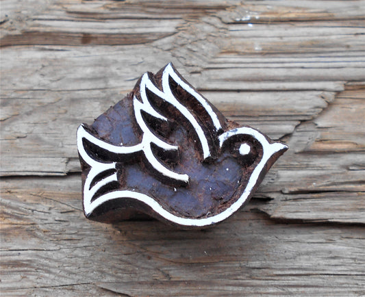 Tierstempel, Stoffdruckstempel, Holzdruckstempel, Blaudruckstempel, Vogel