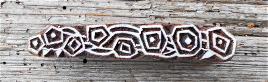 Bordürenstempel, Blaudruckstempel, Stoffdruckstempel, Textilstempel, Holzdruckstempel