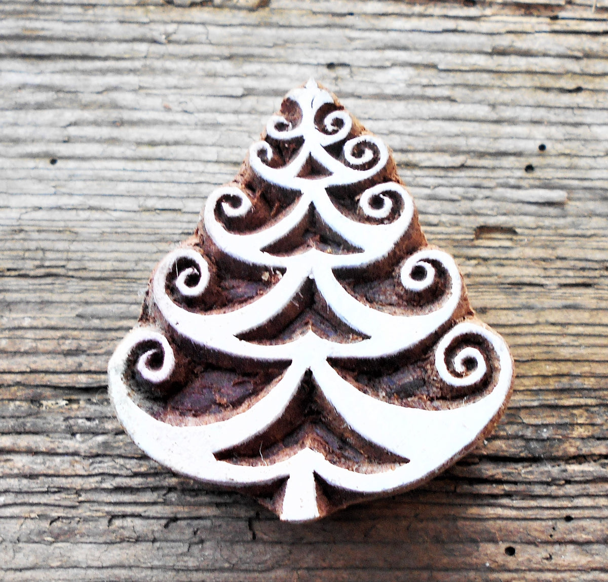 Stoffdruckstempel, Holzdruckstempel, Motivstempel, Blaudruckstempel, Baum