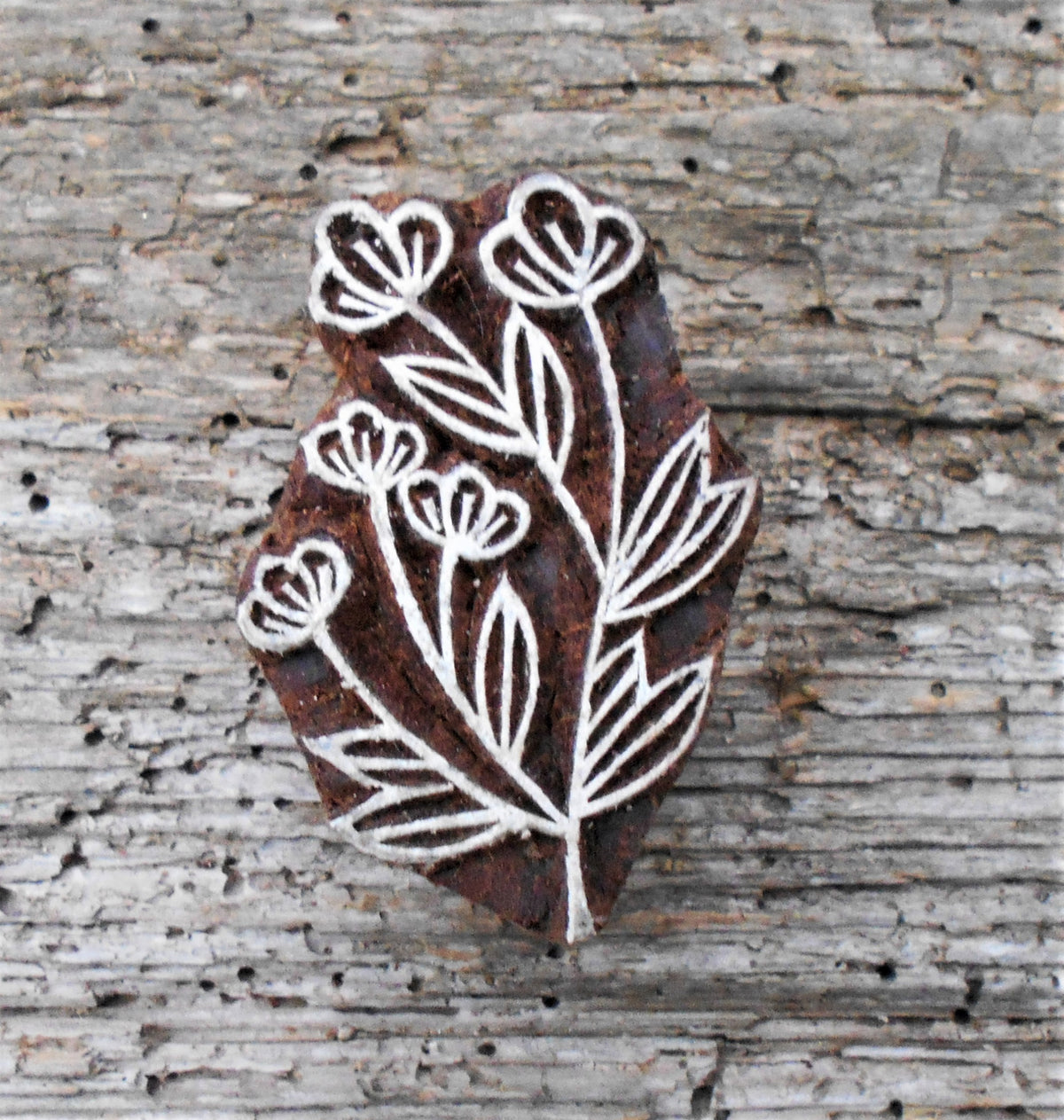 Stoffdruckstempel, Holzdruckstempel, Motivstempel, Blaudruckstempel, Gras