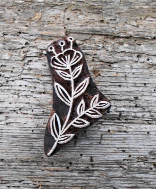 Stoffdruckstempel, Holzdruckstempel, Motivstempel, Blaudruckstempel, Gras