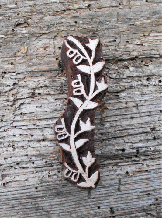 Stoffdruckstempel, Holzdruckstempel, Motivstempel, Blaudruckstempel, Gras