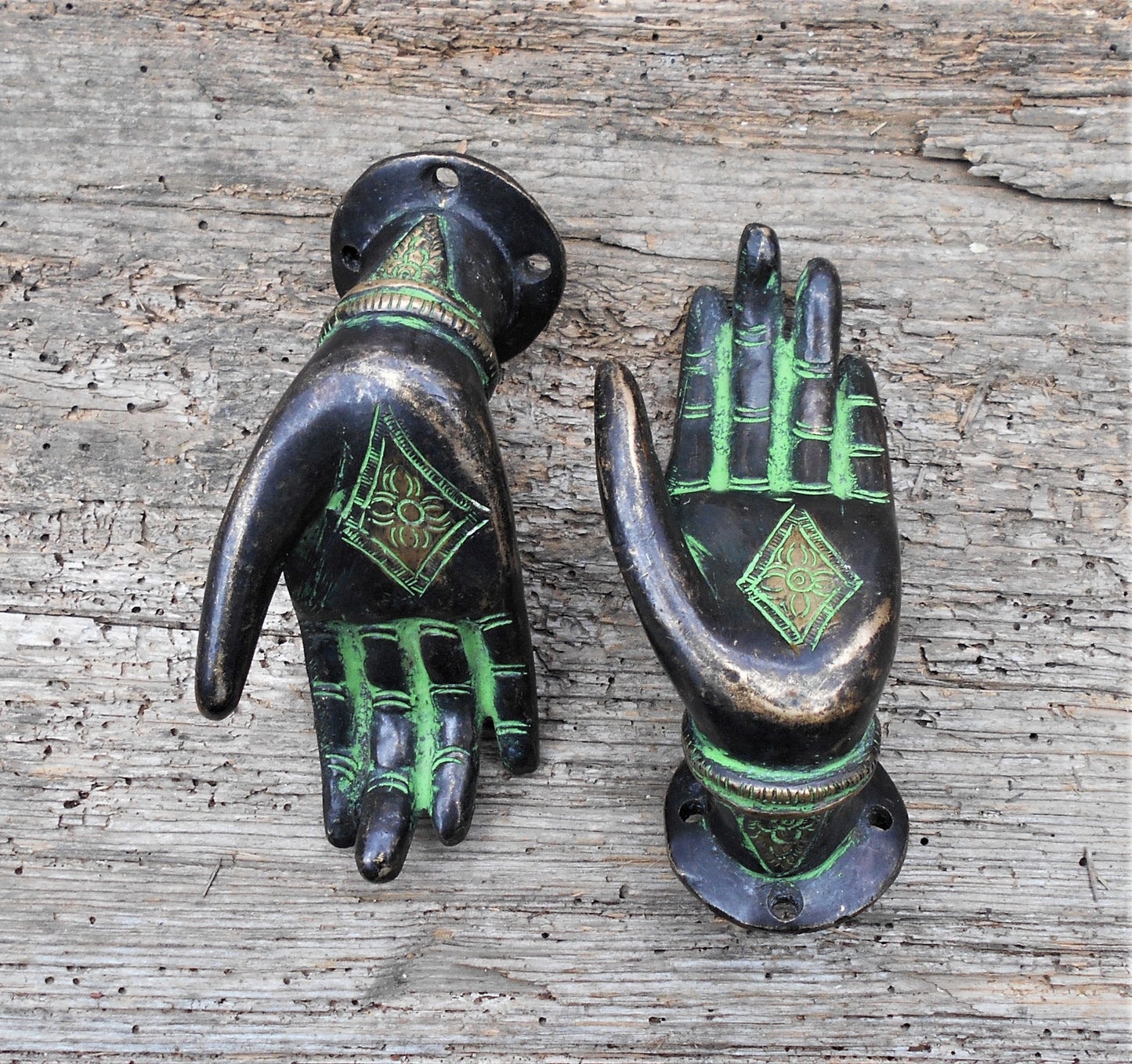 Messinggriff, Schubladengriff, Möbelgriff, Hand