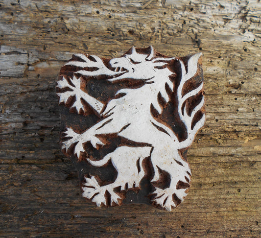 Tierstempel, Stoffdruckstempel, Holzdruckstempel, Drache