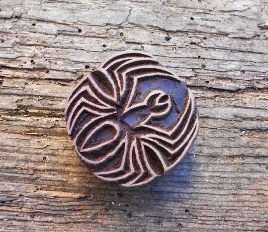 Tierstempel, Stoffdruckstempel, Holzdruckstempel, Blaudruckstempel, Spinne