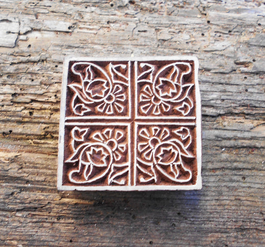 Stoffdruckstempel, Holzdruckstempel, Textilstempel, Motivstempel