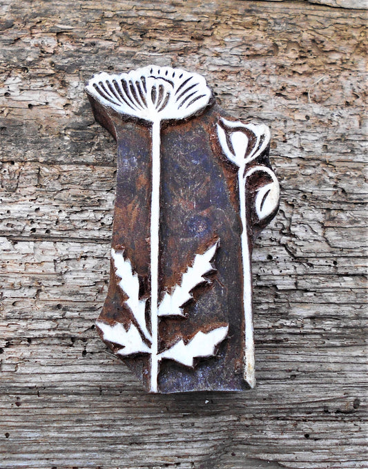 Stoffdruckstempel, Holzdruckstempel, Textilstempel, Blaudruckstempel, Motivstempel