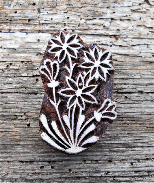 Stoffdruckstempel, Holzdruckstempel, Textilstempel, Blaudruckstempel, Motivstempel