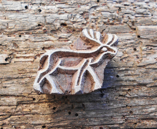 Tierstempel, Stoffdruckstempel, Holzdruckstempel, Elch