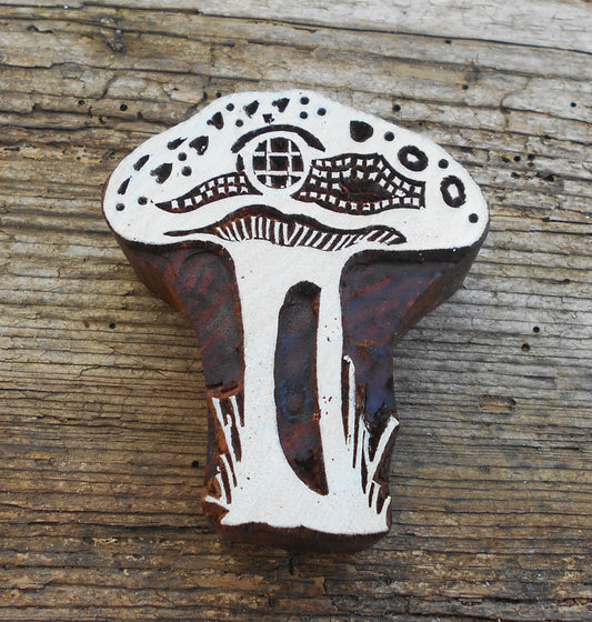 Motivstempel, Stoffdruckstempel, Holzdruckstempel, Textilstempel, Schwammerl